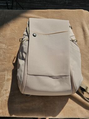 Mopak Light Beige Men's Backpack - Minimalist Carry